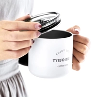 Nordic Style Metal Coffee Cup with Lid Office Workers Portable Coffe Milk Breakfast TYESO Mug Tazze Nordic Style Metal Coffee Cup with Lid Office Workers Portable Coffe Milk Breakfast TYESO Mug Tazze