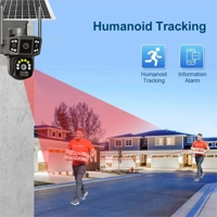 Outdoor panoramic pan tilt solar camera without power or network remote three screen night vision or Outdoor panoramic pan tilt solar camera without power or network remote three screen night vision or