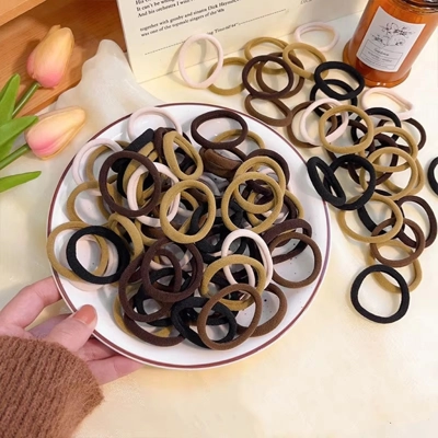 20/50/100Pcs Four Seasons Elastic Hair Bands Girls 4CM Swe..