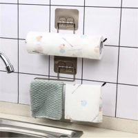2PCS Kitchen Paper Towel Holder Adhesive Toilet Paper Rack Towel Hanger Tissue Dispenser Roll Napkin 2PCS Kitchen Paper Towel Holder Adhesive Toilet Paper Rack Towel Hanger Tissue Dispenser Roll Napkin