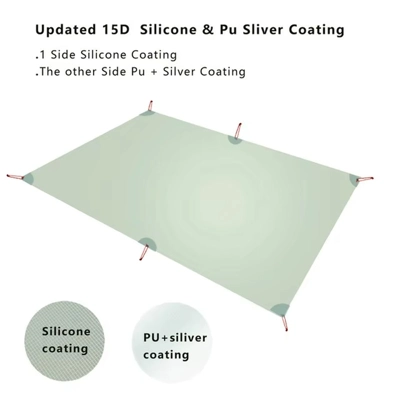 Ultralight Camping Mat with Sun Protection Layer Tarp Lightweight Multifunction MINI Sun Shelter