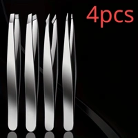 4Pcs Set Professional Tweezers Set Perfect for Eyebrow Hair Removal Splinter Very Effortless and Rel