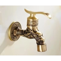 Decorative Brass Outdoor Faucet Garden Bibcock Tap Antique Retro Bathroom Washing Machine Faucet Bal Decorative Brass Outdoor Faucet Garden Bibcock Tap Antique Retro Bathroom Washing Machine Faucet Bal