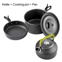 Camping Cooking Set Camping Cookware Travel Tableware Outdoor Picnic Set Teapot for 2-3 Peaple Non-S
