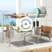 DIY Storage Holder Stainless Steel Kitchen Organizer Multifunction Kitchen Shelf Wall Drain Dish Bas