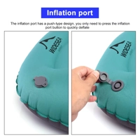 Portable Inflatable Pillow Camping Equipment Compressible Folding Air Cushion Outdoor Protective Tou Portable Inflatable Pillow Camping Equipment Compressible Folding Air Cushion Outdoor Protective Tou