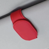 Universal Car Auto Sun Visor Eyeglass Hanger Clip Leather Glasses Holder Magnetic Multi-Function Aut