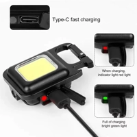 COB LED Mini Flashlight Super Bright EDC Keychain Light Outdoor Emergency Camping Pocket Lamp with T COB LED Mini Flashlight Super Bright EDC Keychain Light Outdoor Emergency Camping Pocket Lamp with T