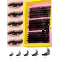 Cluster Lashes Kit Fluffy Individual Lashes Volume Mixed Tray Faux Mink Lashes Eyelash Extension Mak Cluster Lashes Kit Fluffy Individual Lashes Volume Mixed Tray Faux Mink Lashes Eyelash Extension Mak