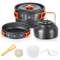 Camping Cooking Set Camping Cookware Travel Tableware Outdoor Picnic Set Teapot for 2-3 Peaple Non-S