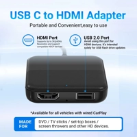OTTOCAST Car Ai Box HDMI Multimedia Adapter DVD Converter for Movies Live TV Show Box for Netflix Yo