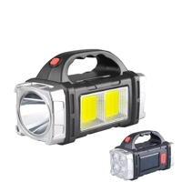 Portable Powerful USB Rechargeable Flashlight Solar LED Light with COB Work Light 4 Gear Charge Mobi Portable Powerful USB Rechargeable Flashlight Solar LED Light with COB Work Light 4 Gear Charge Mobi