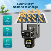 Outdoor panoramic pan tilt solar camera without power or network remote three screen night vision or Outdoor panoramic pan tilt solar camera without power or network remote three screen night vision or