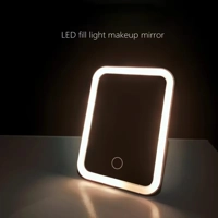 LED Touch Screen Makeup Mirror Folding Mirror Lighted Makeup Mirror 3 Colors Light Modes USB Recharg