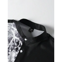Manfinity RSRT Men Plants Print Button up Shirt without Tee Manfinity RSRT Men Plants Print Button up Shirt without Tee