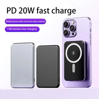 Magnetic 30000Mah Power Bank Wireless Portable Fast Charger Slim Metal Powerbank External Spare Batt