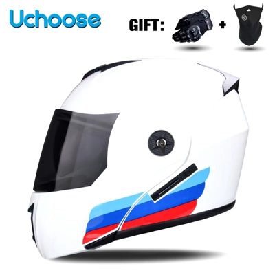 DOT Certification  Motorcycle Helmet Double Lens Cross Section Helmet Safety Modular Flip Helm Unise