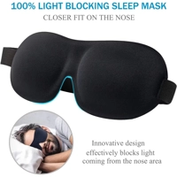 3D Contoured Sleep Mask 100% Light Blocking Eye Mask Ultra-Soft Skin-Friendly Material Breathable Ey 3D Contoured Sleep Mask 100% Light Blocking Eye Mask Ultra-Soft Skin-Friendly Material Breathable Ey
