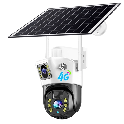 V380PRO  4G Solar Camera 4MP Dual Lens Home Security  Came..