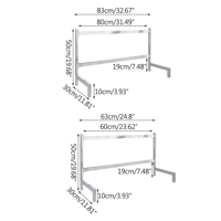 DIY Storage Holder Stainless Steel Kitchen Organizer Multifunction Kitchen Shelf Wall Drain Dish Bas