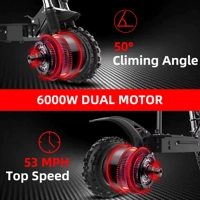 Dual Motor Electric Scooter Adults 85KM/H Max Speed 2400W6000W Folding Escooter 100KM Long Range Sco
