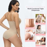Super Sale V Neck Spaghetti Strap Bodysuit Compression Body Suits Open Crotch Shapewear Slimming Bod Super Sale V Neck Spaghetti Strap Bodysuit Compression Body Suits Open Crotch Shapewear Slimming Bod