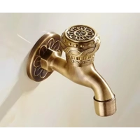 Decorative Brass Outdoor Faucet Garden Bibcock Tap Antique Retro Bathroom Washing Machine Faucet Bal Decorative Brass Outdoor Faucet Garden Bibcock Tap Antique Retro Bathroom Washing Machine Faucet Bal