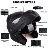 DOT Certification  Motorcycle Helmet Double Lens Cross Section Helmet Safety Modular Flip Helm Unise DOT Certification  Motorcycle Helmet Double Lens Cross Section Helmet Safety Modular Flip Helm Unise