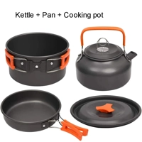 Camping Cooking Set Camping Cookware Travel Tableware Outdoor Picnic Set Teapot for 2-3 Peaple Non-S