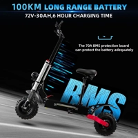 Dual Motor Electric Scooter Adults 85KM/H Max Speed 2400W6000W Folding Escooter 100KM Long Range Sco