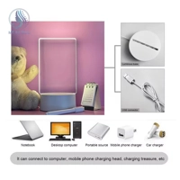 LED Note Board Night Lamp Message Board with Pen USB Plug-In Writable Night Lamp Gift for Children G