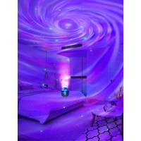 1Pc Usb Galaxy Night Light Projector with Remote Control, 7 Colors, for Bedroom, Adult Game Room, Ho