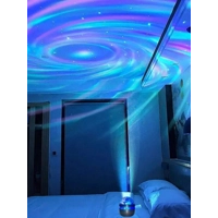 1Pc Usb Galaxy Night Light Projector with Remote Control, 7 Colors, for Bedroom, Adult Game Room, Ho