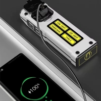 NEW Design Super Bright LED Source Work Lamp with Magnet Alarm SOS Key Chain Power Bank Waterproof E NEW Design Super Bright LED Source Work Lamp with Magnet Alarm SOS Key Chain Power Bank Waterproof E