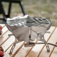 Outdoor Camping Gas Stove Rack Stainless Steel Furnace Frame Camp Stove Windshield Picnic BBQ Fire B