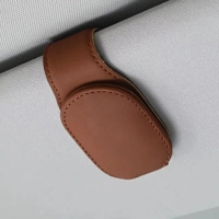 Universal Car Auto Sun Visor Eyeglass Hanger Clip Leather Glasses Holder Magnetic Multi-Function Aut