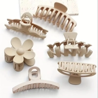 6Pcs Women Fashion Claw Clip Set Headwear Large Hair Claw Multiple Styles Korean for Girls Shark Cli