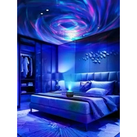 1Pc Usb Galaxy Night Light Projector with Remote Control, 7 Colors, for Bedroom, Adult Game Room, Ho