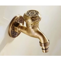 Decorative Brass Outdoor Faucet Garden Bibcock Tap Antique Retro Bathroom Washing Machine Faucet Bal Decorative Brass Outdoor Faucet Garden Bibcock Tap Antique Retro Bathroom Washing Machine Faucet Bal