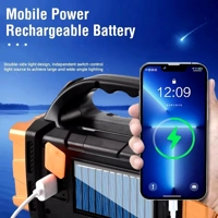 Portable Powerful USB Rechargeable Flashlight Solar LED Light with COB Work Light 4 Gear Charge Mobi Portable Powerful USB Rechargeable Flashlight Solar LED Light with COB Work Light 4 Gear Charge Mobi