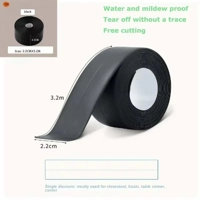 1 Roll of Kitchen Anti-Mold and Waterproof Tape, Moisture-Proof Kitchen and Bathroom Sink Gap, Beaut 1 Roll of Kitchen Anti-Mold and Waterproof Tape, Moisture-Proof Kitchen and Bathroom Sink Gap, Beaut