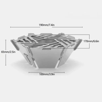 Outdoor Camping Gas Stove Rack Stainless Steel Furnace Frame Camp Stove Windshield Picnic BBQ Fire B