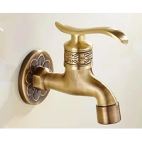 Decorative Brass Outdoor Faucet Garden Bibcock Tap Antique Retro Bathroom Washing Machine Faucet Bal Decorative Brass Outdoor Faucet Garden Bibcock Tap Antique Retro Bathroom Washing Machine Faucet Bal