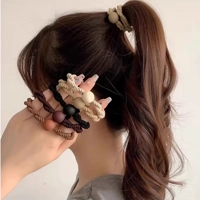 10PCS Headband Leather Band Female High Ponytail Holster Hair Accessories Simple High Elasticity Dur 10PCS Headband Leather Band Female High Ponytail Holster Hair Accessories Simple High Elasticity Dur