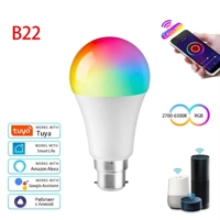 Tuya Smart Led Light Bulbs E27 B22 Wifi Bluetooth Smart Life Alexa Google Smartthings 15W RGB Lamp S