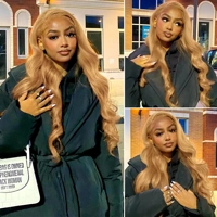 #27 Honey Blonde Lace Front Human Hair Wigs Colored Human Hair Wigs for Women 13X6 HD Body Wave Huma