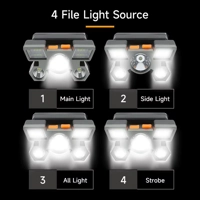 5 LED Flashlight Rechargeable with Built in Battery Strong Light Camping Adventure Fishing Head Ligh