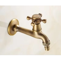 Decorative Brass Outdoor Faucet Garden Bibcock Tap Antique Retro Bathroom Washing Machine Faucet Bal Decorative Brass Outdoor Faucet Garden Bibcock Tap Antique Retro Bathroom Washing Machine Faucet Bal