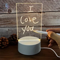 LED Note Board Night Lamp Message Board with Pen USB Plug-In Writable Night Lamp Gift for Children G