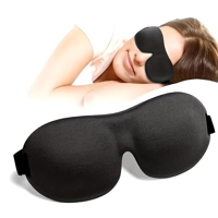 3D Contoured Sleep Mask 100% Light Blocking Eye Mask Ultra-Soft Skin-Friendly Material Breathable Ey 3D Contoured Sleep Mask 100% Light Blocking Eye Mask Ultra-Soft Skin-Friendly Material Breathable Ey